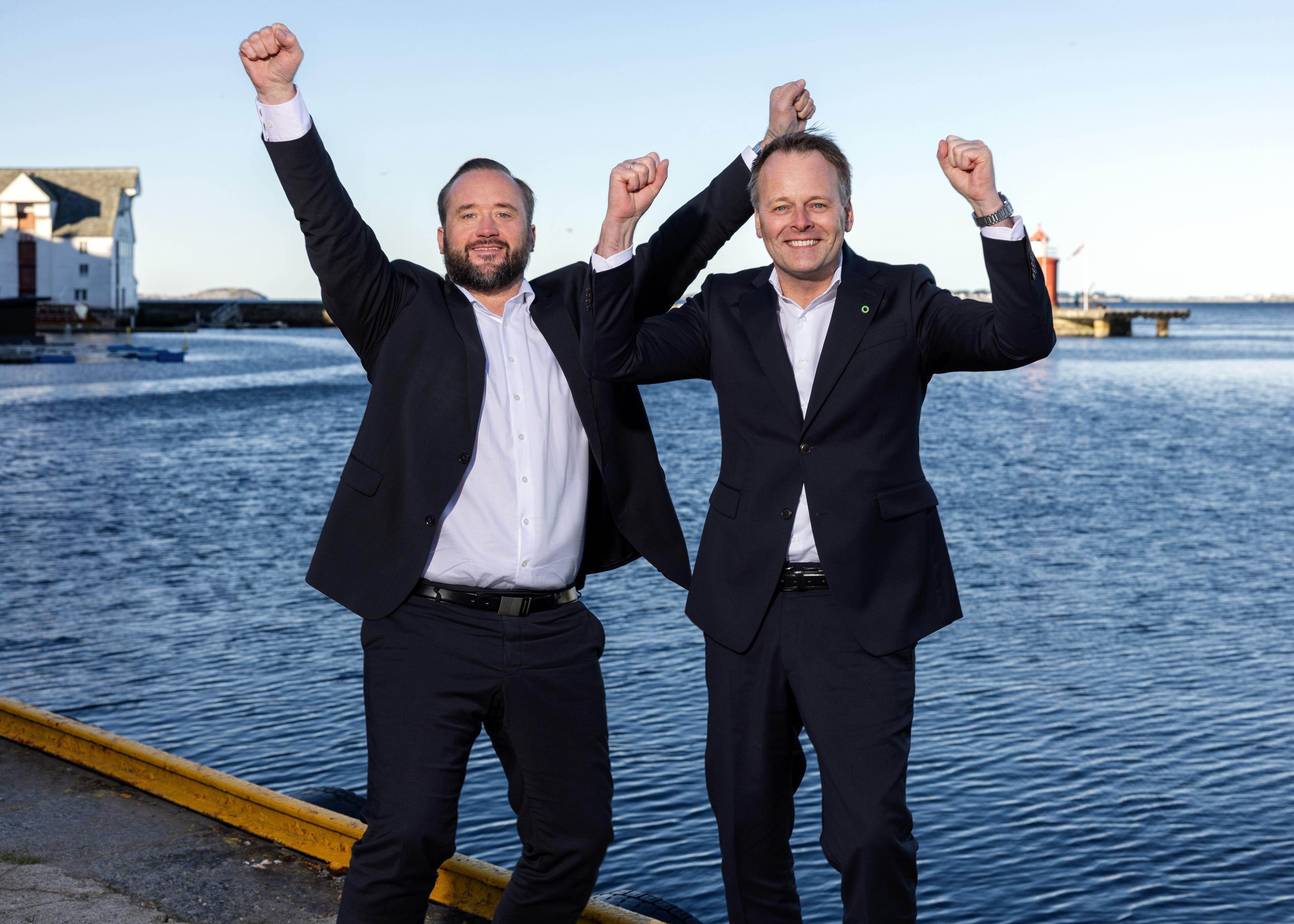 Jens Berge, CEO in Norwegian Hydrogen, and Thor Magnus Rovik, Country Manager of Fortescue Norway. Photo: Kristin Støylen
