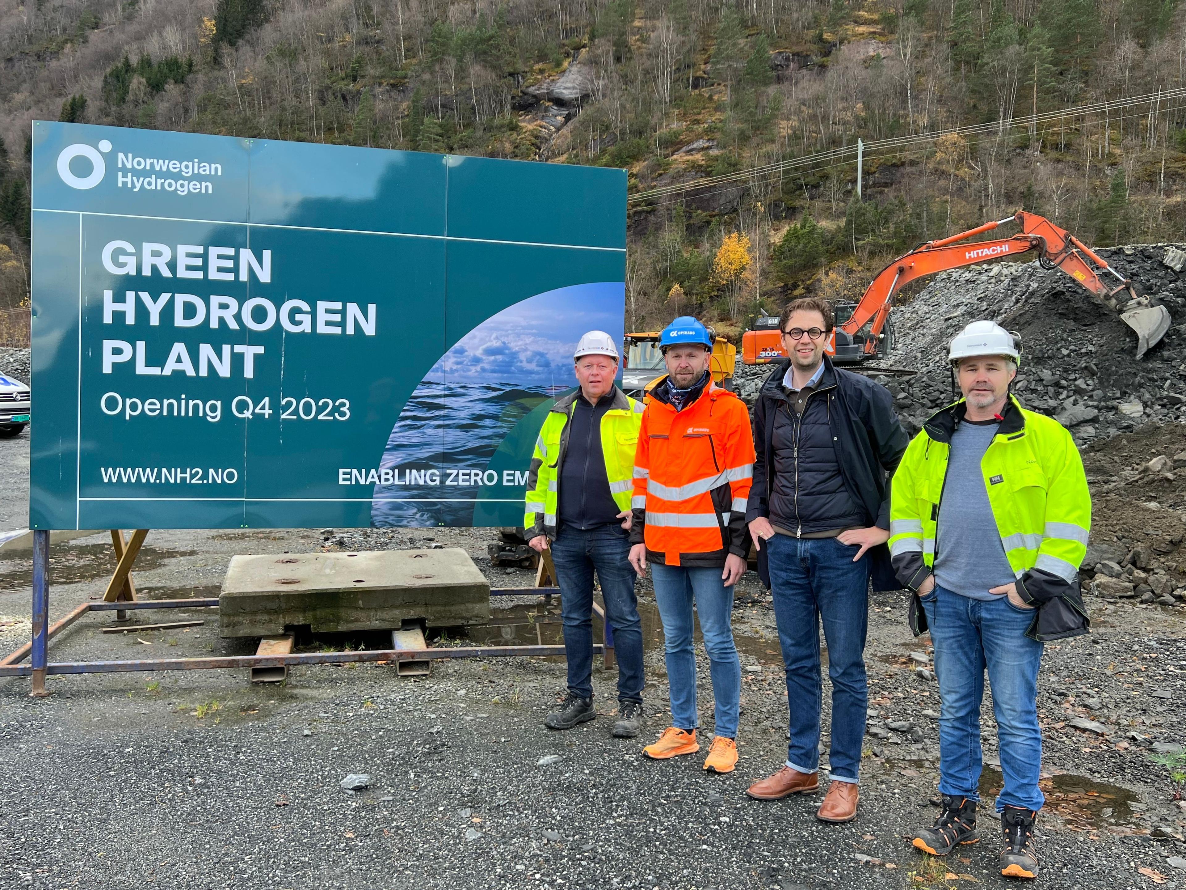 Project Manager Andreas Wenaas Østigård together with representatives from Opshaug, performing the ground work.